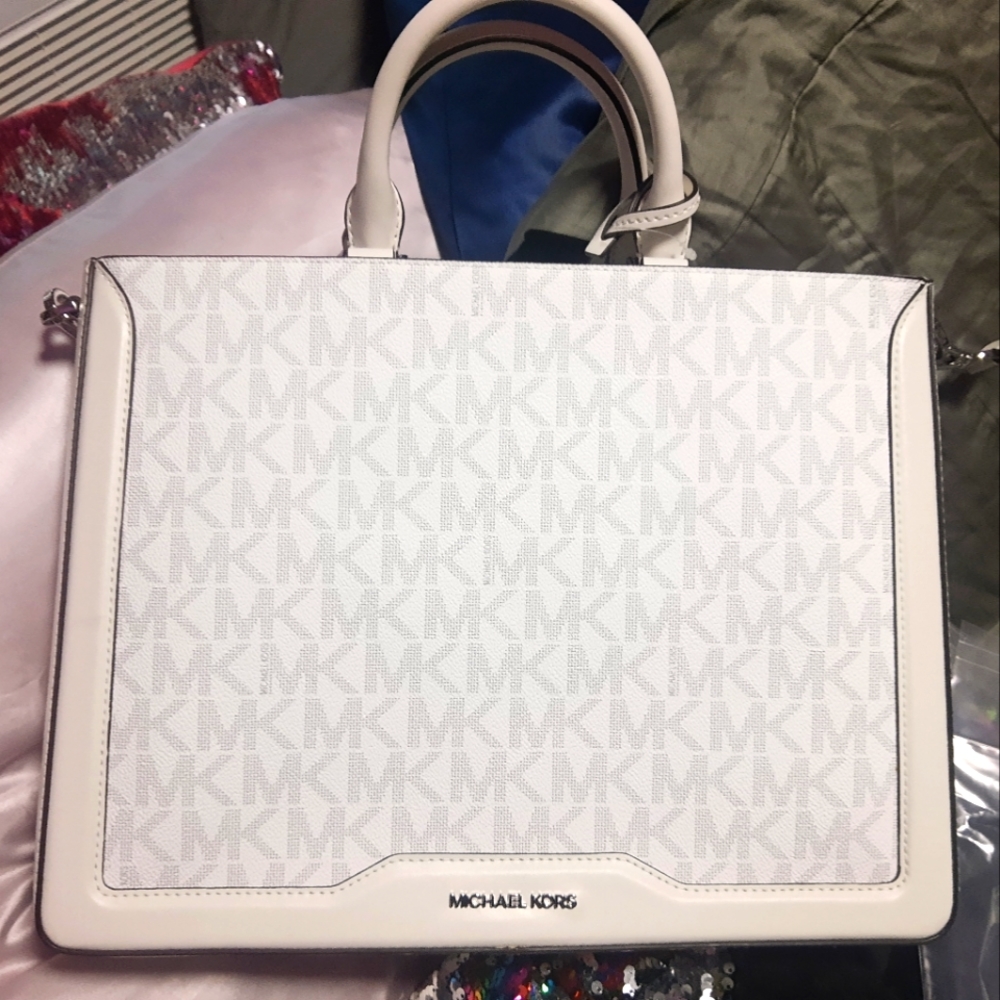 Michael Kors Jessie Bright White Purse